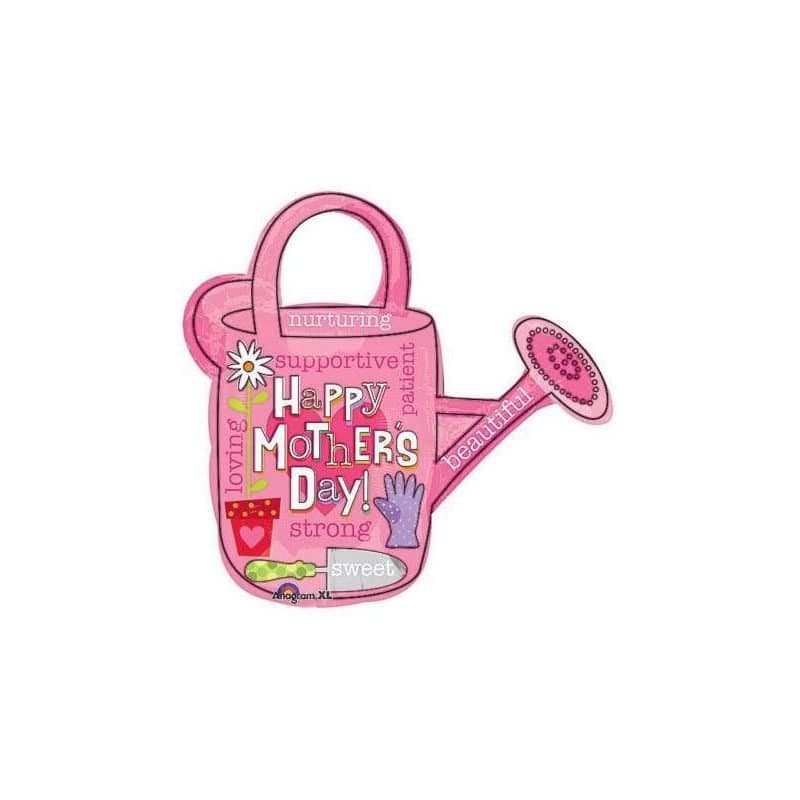 28" Foil Balloon - "Happy Mother's Day" Watering Can, Pink, Super Shape