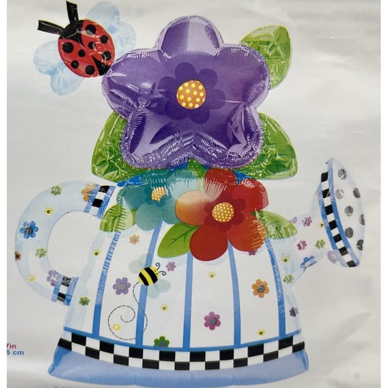 29" Foil Balloon - Flowers In a Watering Can, Super Shape