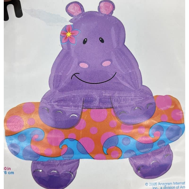 31" Foil Balloon - Beach Hippo