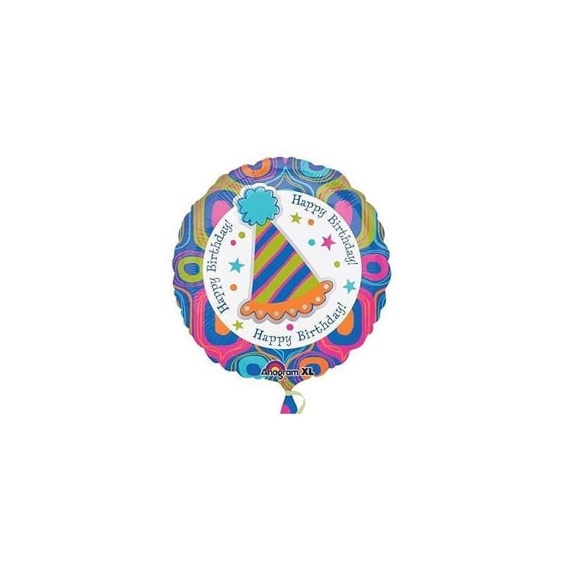 31" Foil Balloon - "Happy Birthday!" Birthday Hat, Round