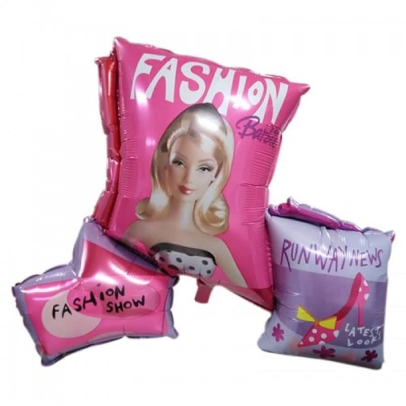 32" Foil Balloon - Barbie Fashion Runway, Balloons Cluster, Super Shape