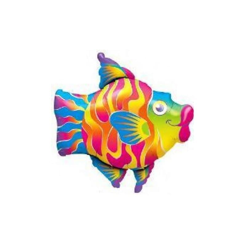 32" Foil Balloon - Colorful Fish, Super Ship