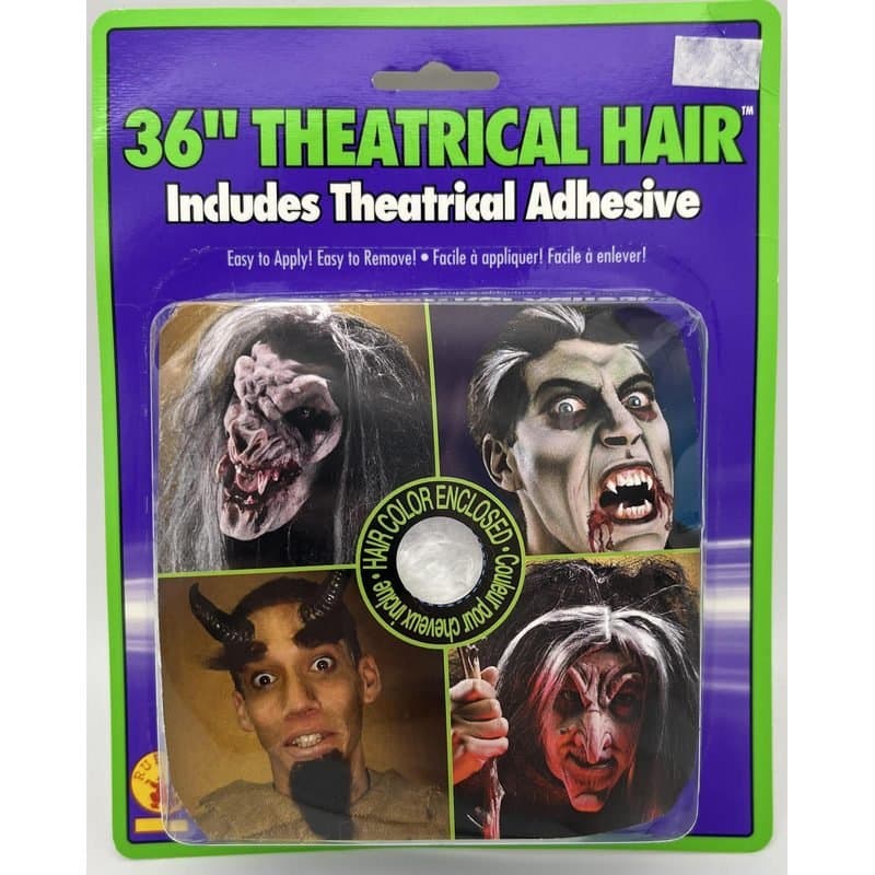 36" Theatrical Hair White