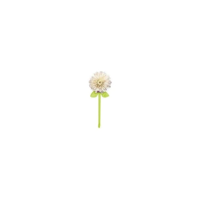39" Foil Balloon - White Flower with Stem, Super Shape
