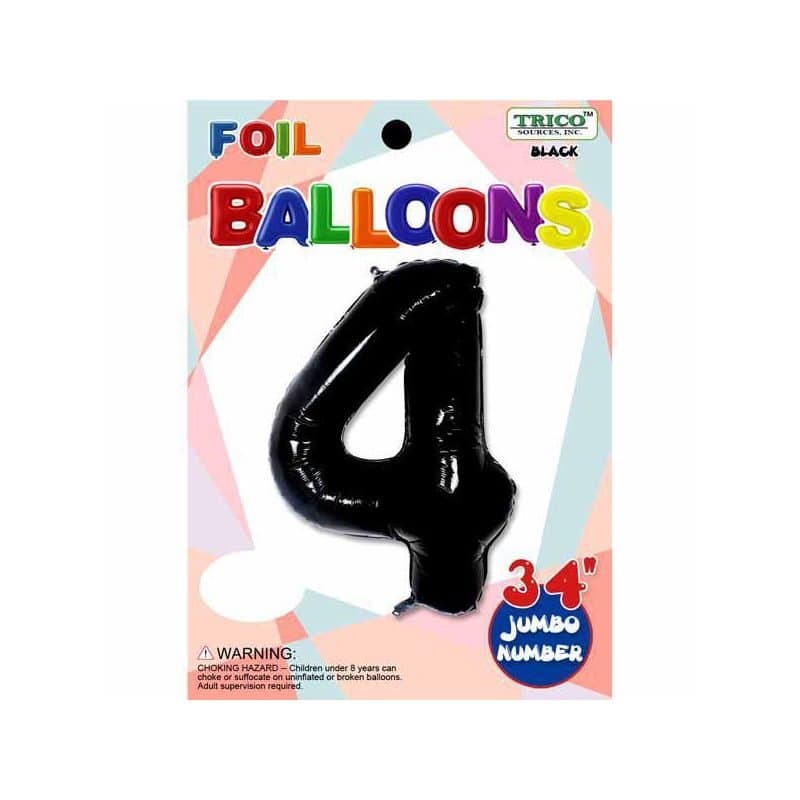 "4" 34" SS Black Foil