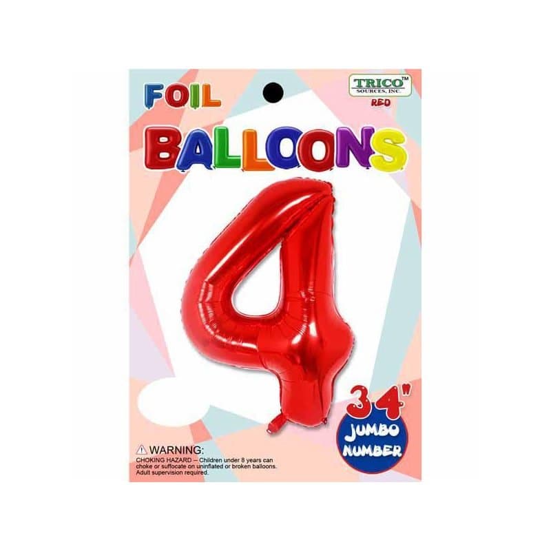 "4" 34" SS Red Foil