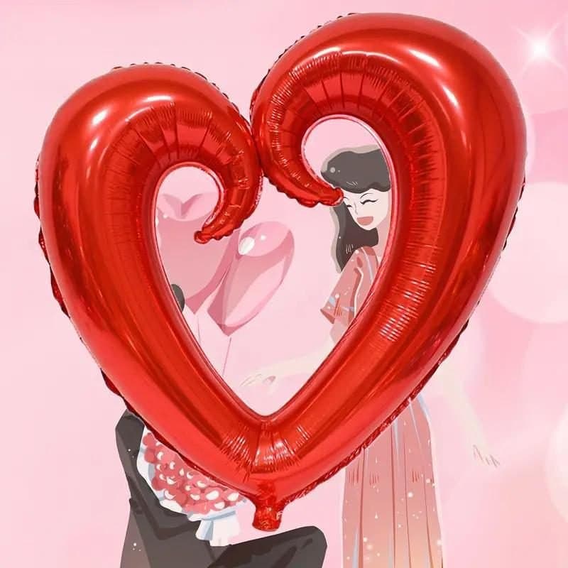 40" Foil Balloon - Hook Heart, Red