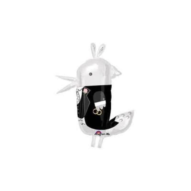 40" Foil Balloon - Love Bird Groom, SuperShape, 40" x 30"