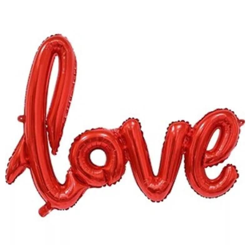 40" Foil Balloon - "Love" , Red , Air Filled