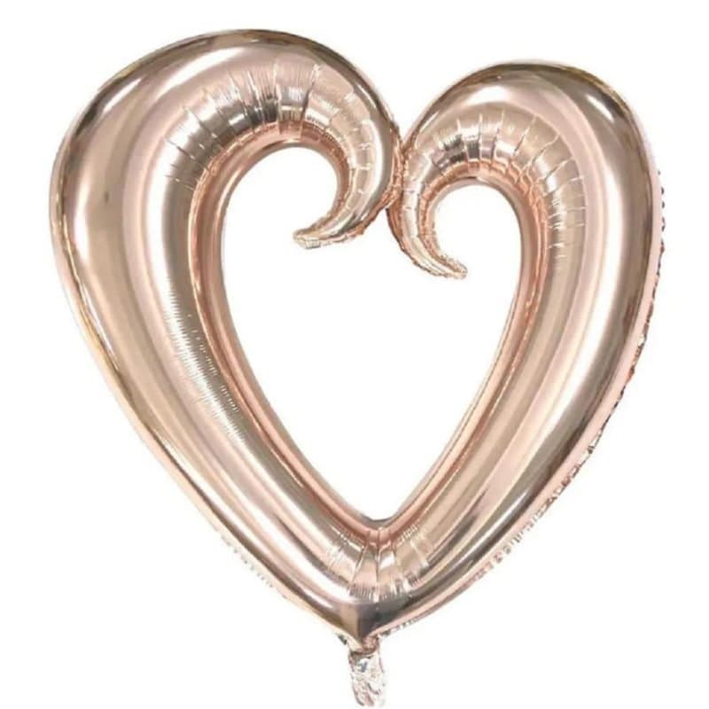 40" Hook Heart - Rose Gold