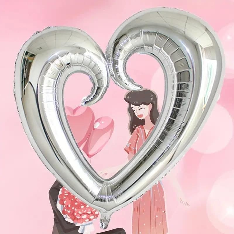 40" Hook Heart - Silver