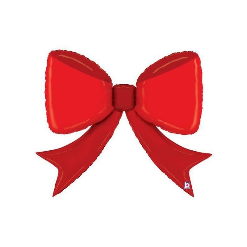 41" Foil Balloon - Red Bow, Super Shape