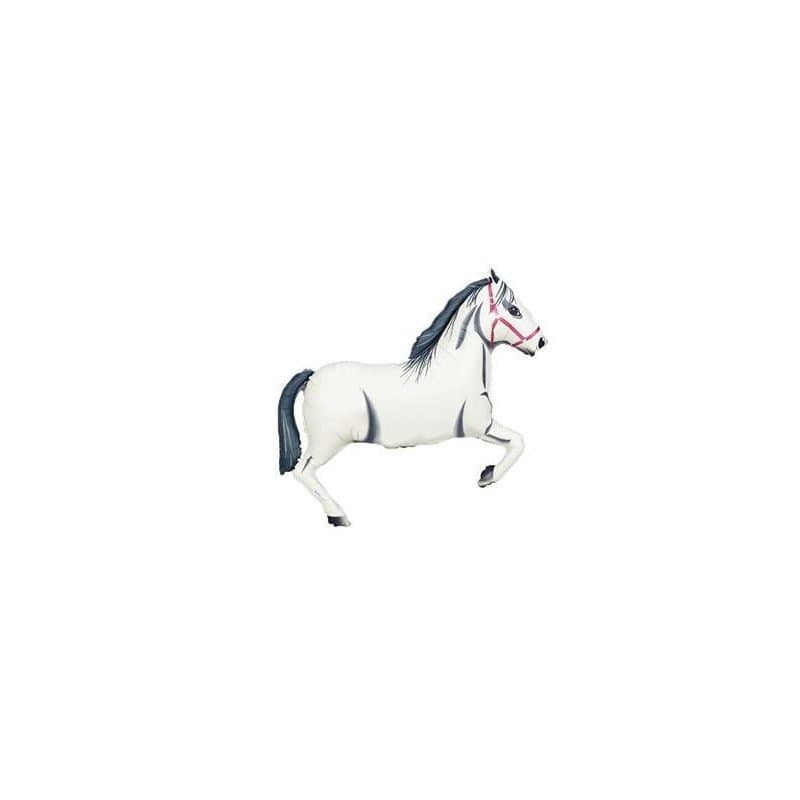 41" Foil Balloon - White Horse, SuperShape