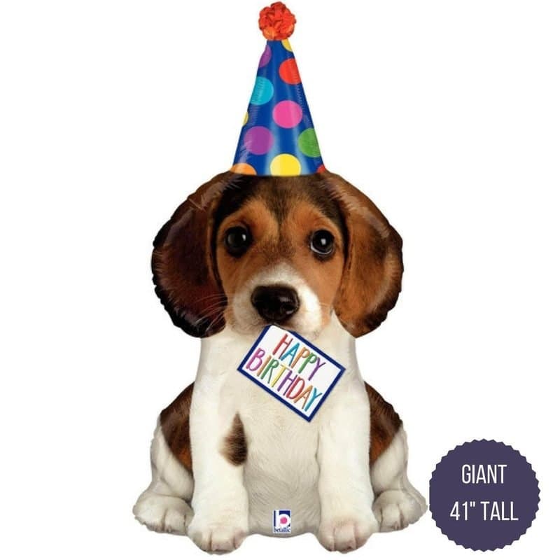41" SS Happy Birthday Puppy Balloom