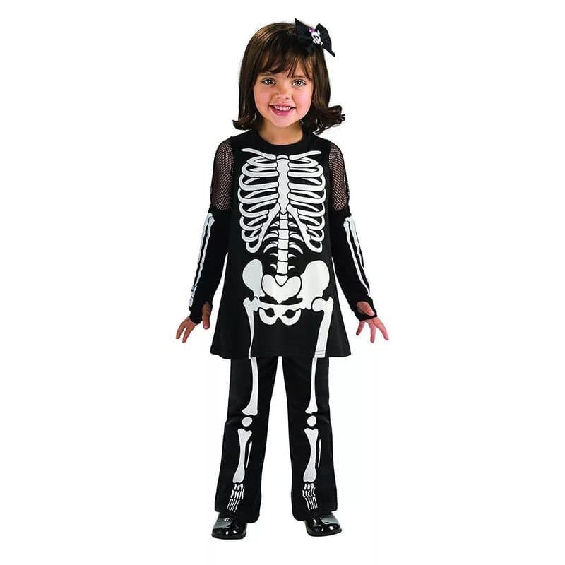 48 / Skeleton Girl - Kids Costume (Size 2-4, 1-2 Years)