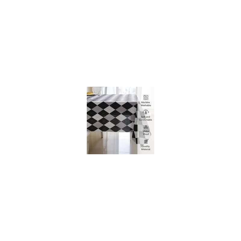 54"x102" Rec. Plastic Table Cover - Black Velvet Fractal