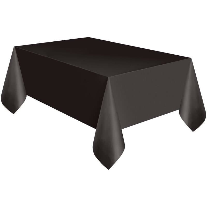 54"X108" Rec. Plastic Table Cover - Black
