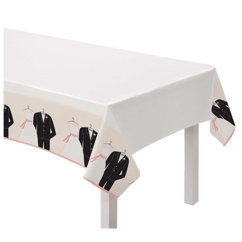 54"x84" Wedding Attire Rect. Plastic Table Cover