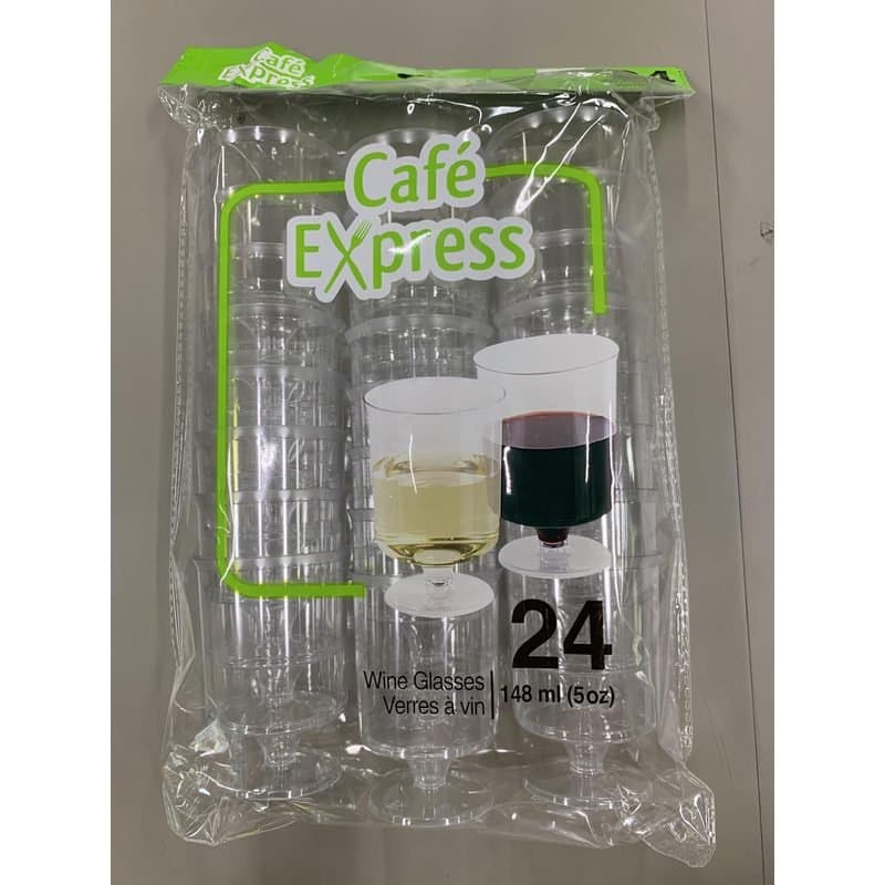 5oz Wine Plastic Glasses 24ct
