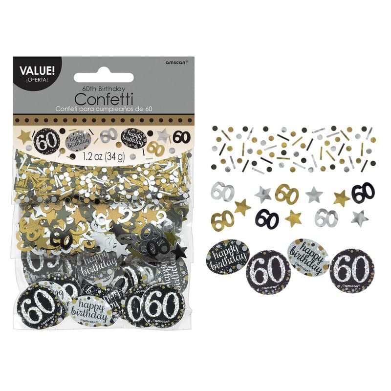 60 th Birthday Confetti 1.2 Oz