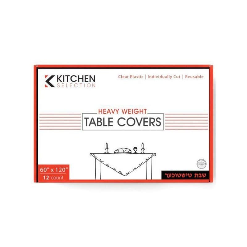 60"x120" Rect. Plastic Table Covers Heavy Weight - Clear