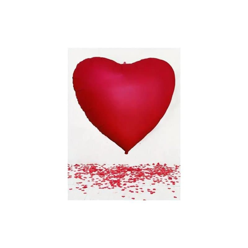 65" Foil Balloon - Red Heart Shape, Super Shape
