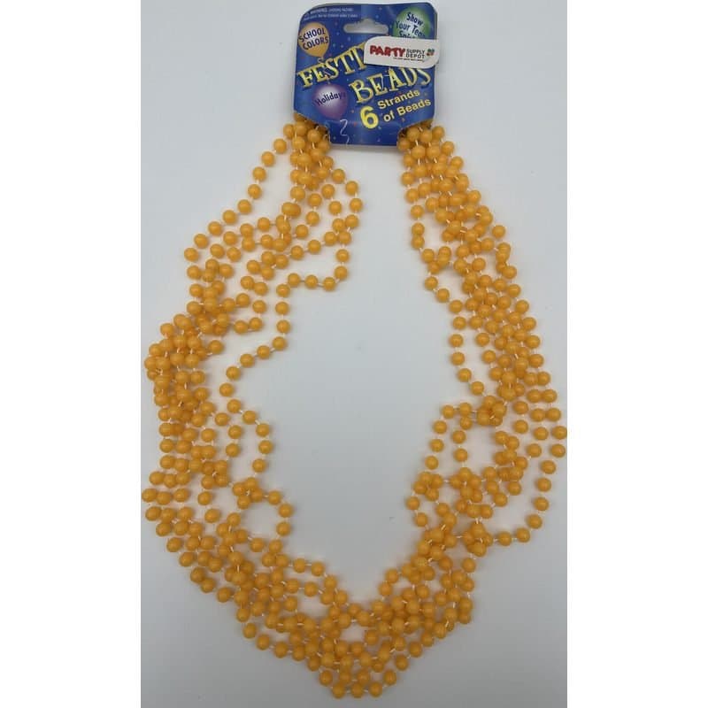6pk Goldenrod Beads - Orange