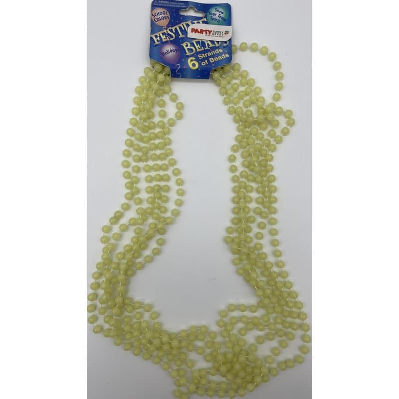 6x Festive Beads - Yellow