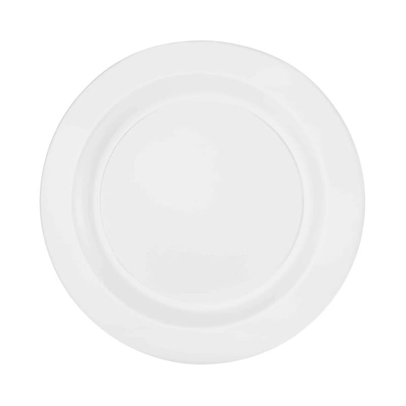 7.5" Magnificence Pearl White Plastic Plates 40ct