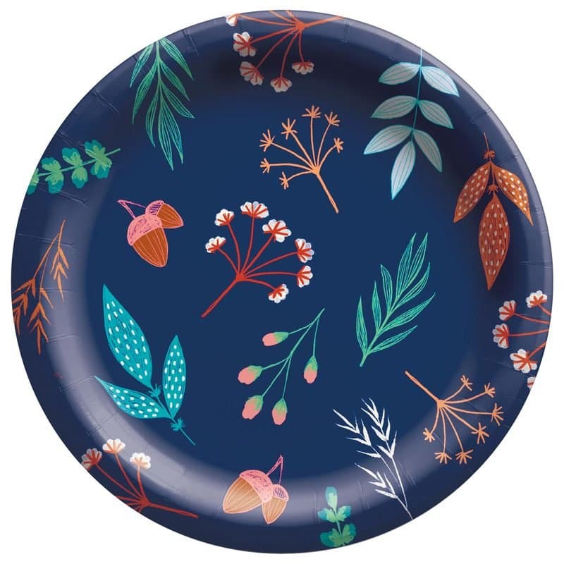 7" Fall Gather Paper Plates 8ct