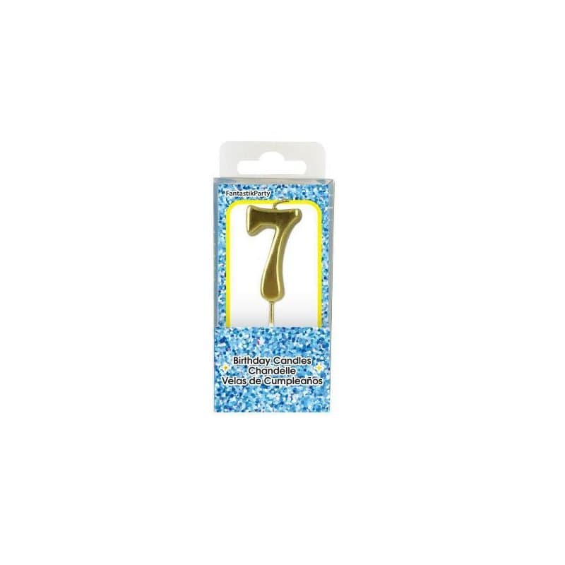 #7 - Gold Silhouette Number Candle Copy