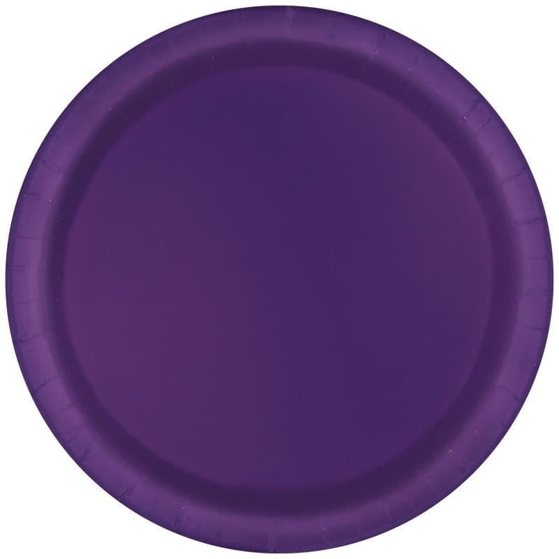 7" Paper Plates Deep Purple 20ct