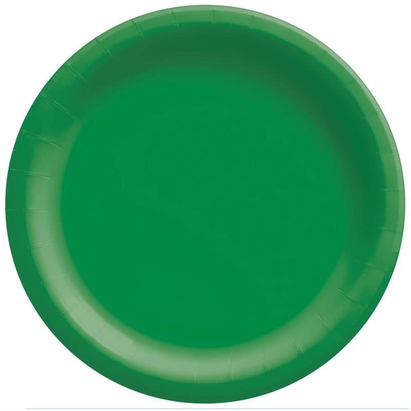 7" Paper Plates Emerald Green 20 Ct