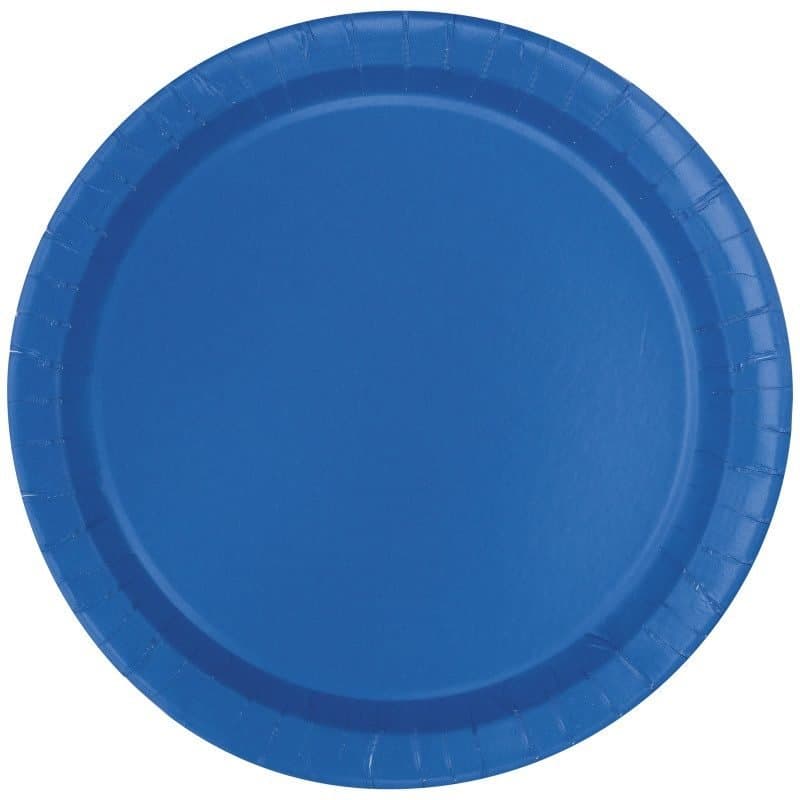 7" Royal Blue Paper Plates 20ct