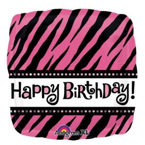 18" Foil Balloon - HBD Pink, Square