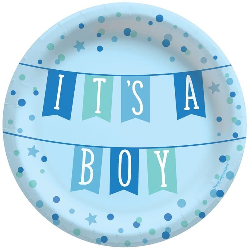 8.5" Its A Boy Paper Plate 8-pk