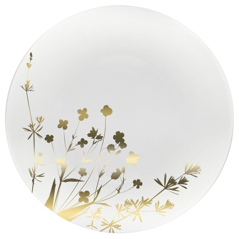 8" Wildflower Gold Plastic Plates 10ct