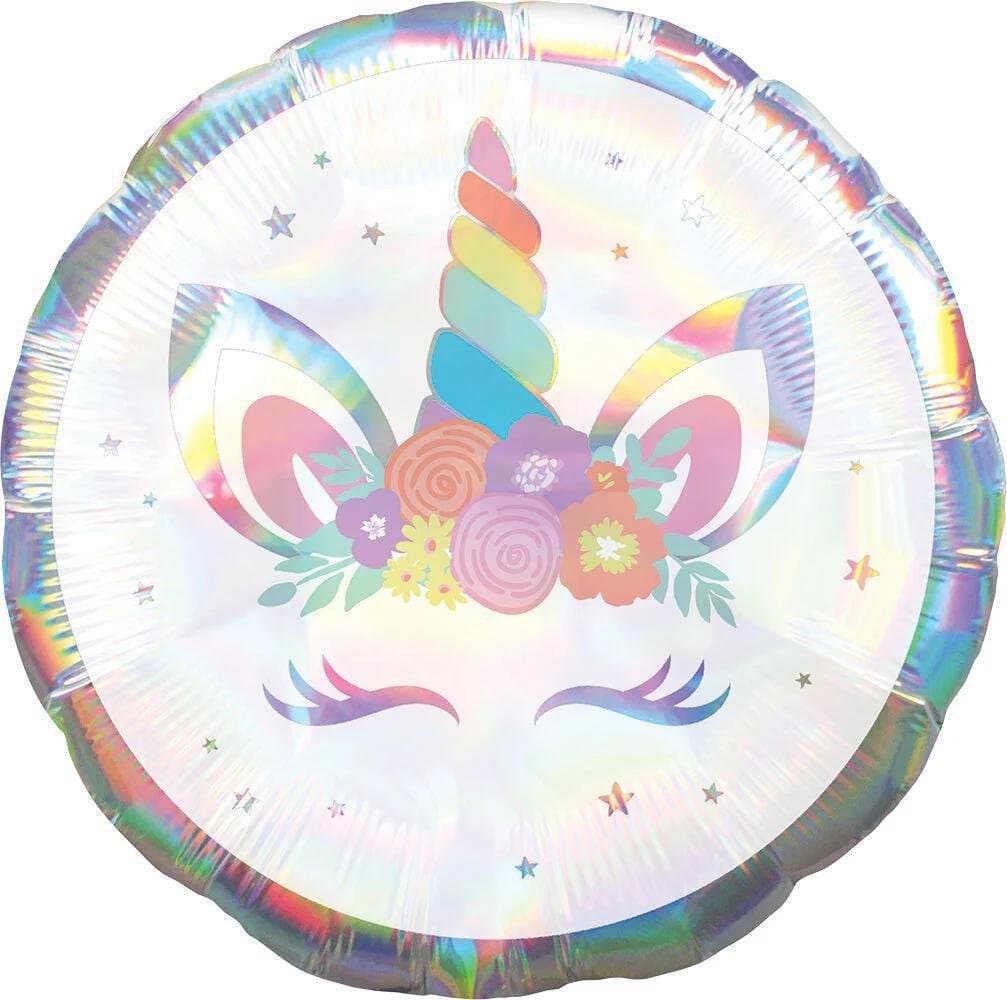 28" SS Foil Balloon - Unicorn Party Holographic