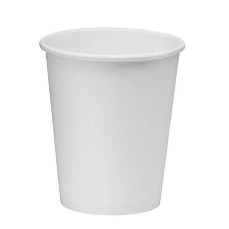 8oz Hot Cups - Single Wall White Hot Cops, 25ct.