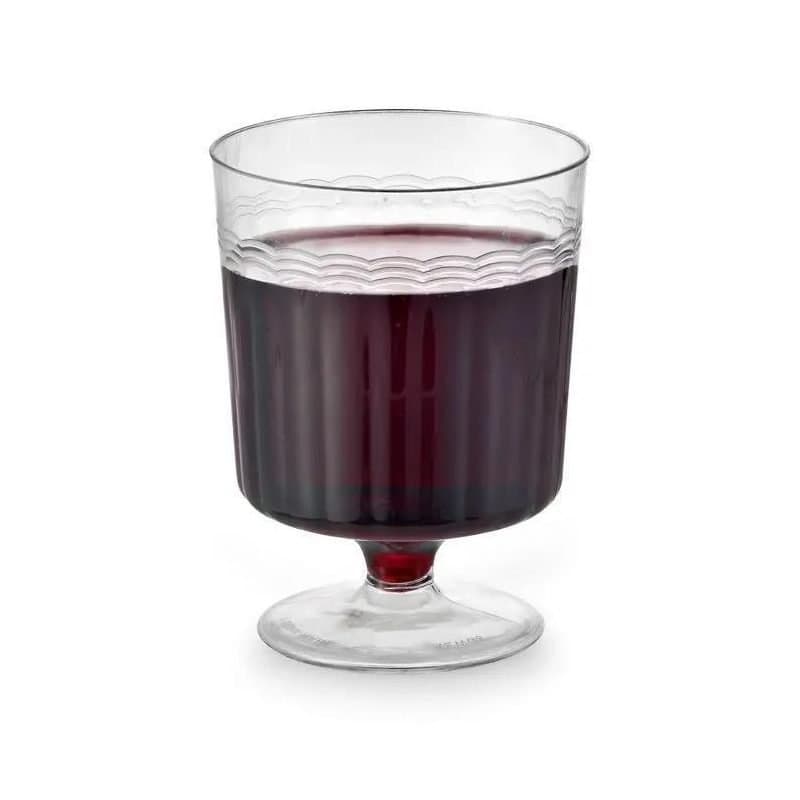 8oz Wine Plastic Glasses 10ct