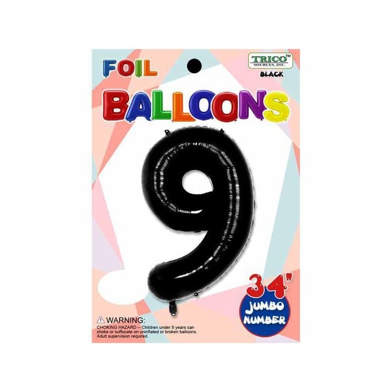 "9" 34" SS Black Foil