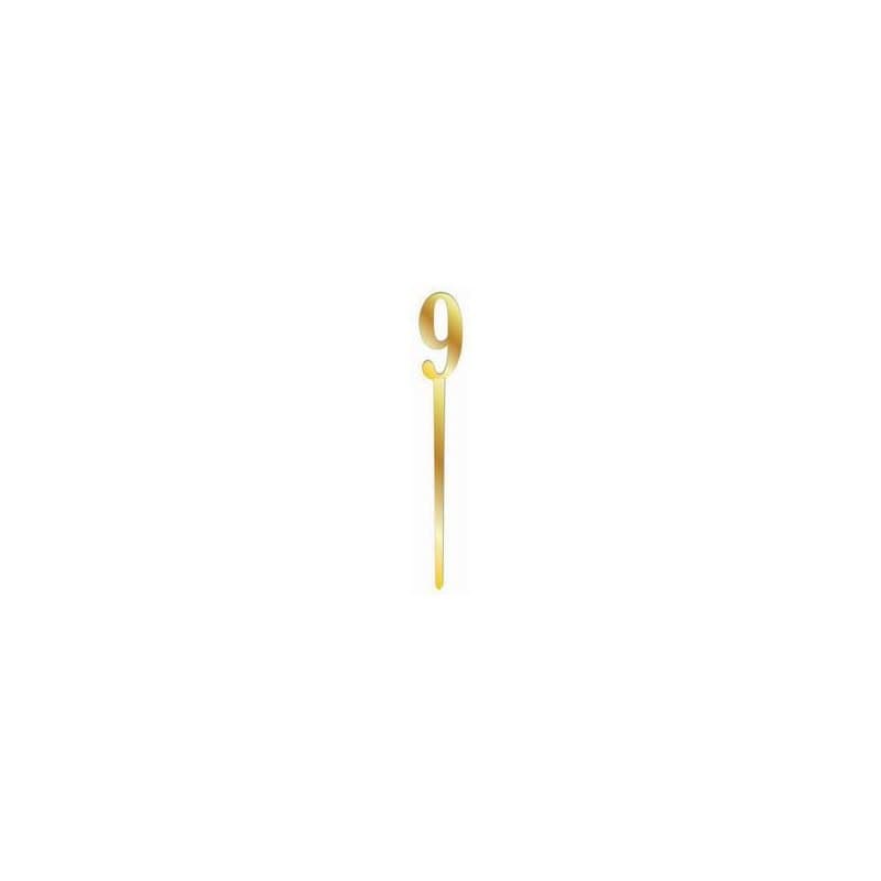 #9 - Gold Acrylic Number Topper