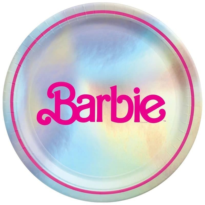9" Malibu Barbie Metallic Paper Plates 8ct