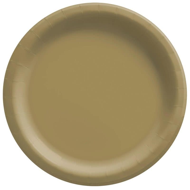 9" Paper Plate Gold 50ct