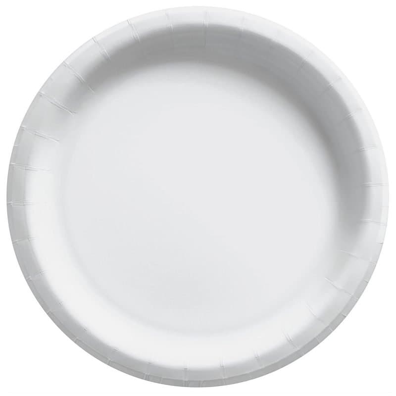 9" Paper Plates Frosty White 20ct