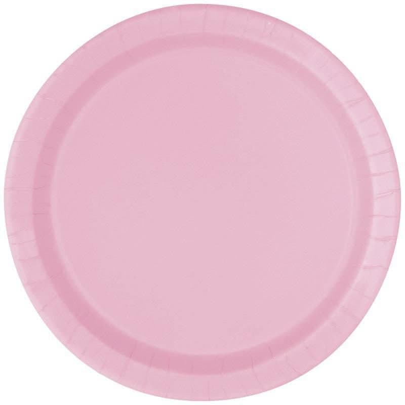 9" Paper Plates New Pink 16c