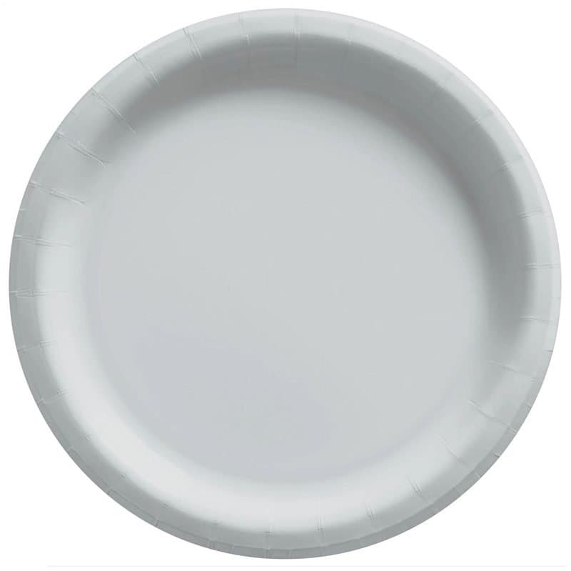 9" Paper Plates Silver 20ct
