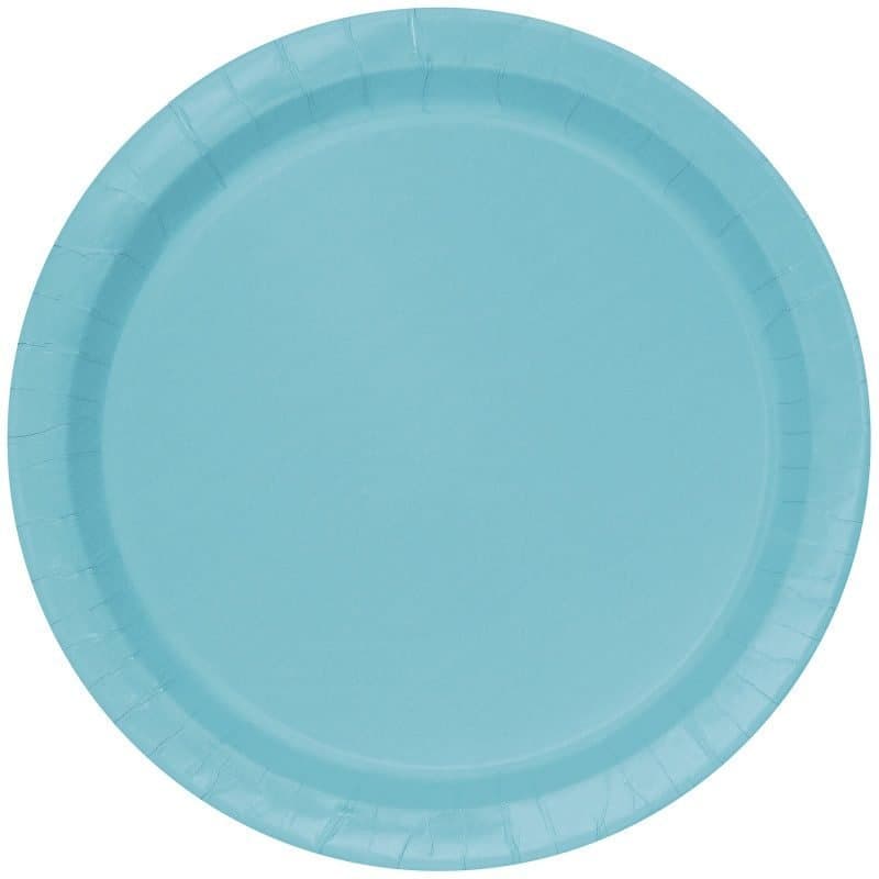 9" Paper Plates Terrific Teal 16ct
