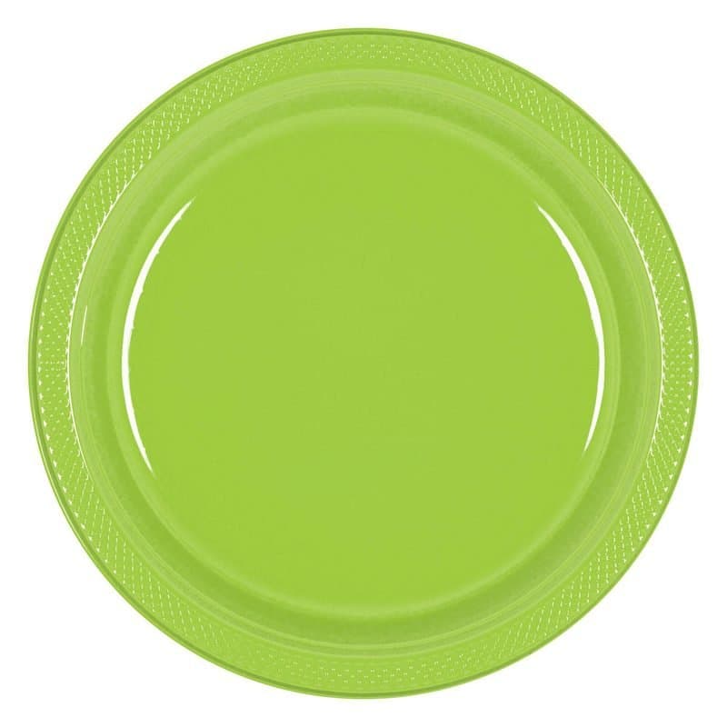 9" Plastic Plates Kiwi 20ct