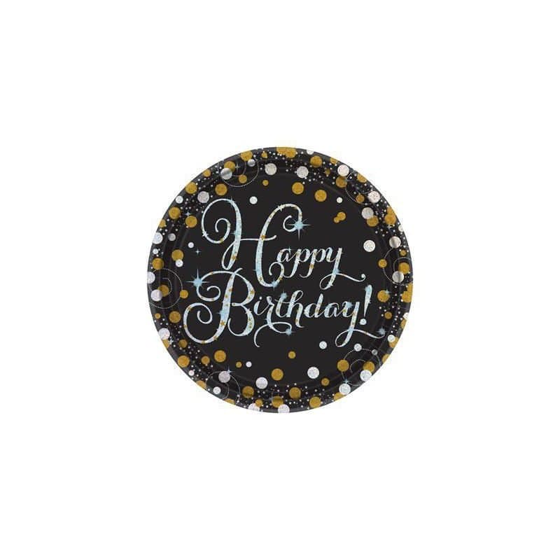 9" Sparkling Celebration Paper Plates 8ct